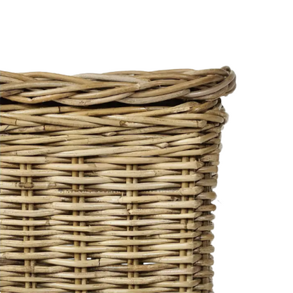 Rattan Tall Rectangular Laundry Basket