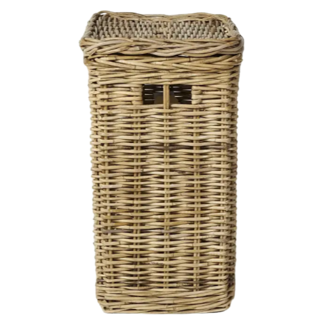 Rattan Tall Rectangular Laundry Basket