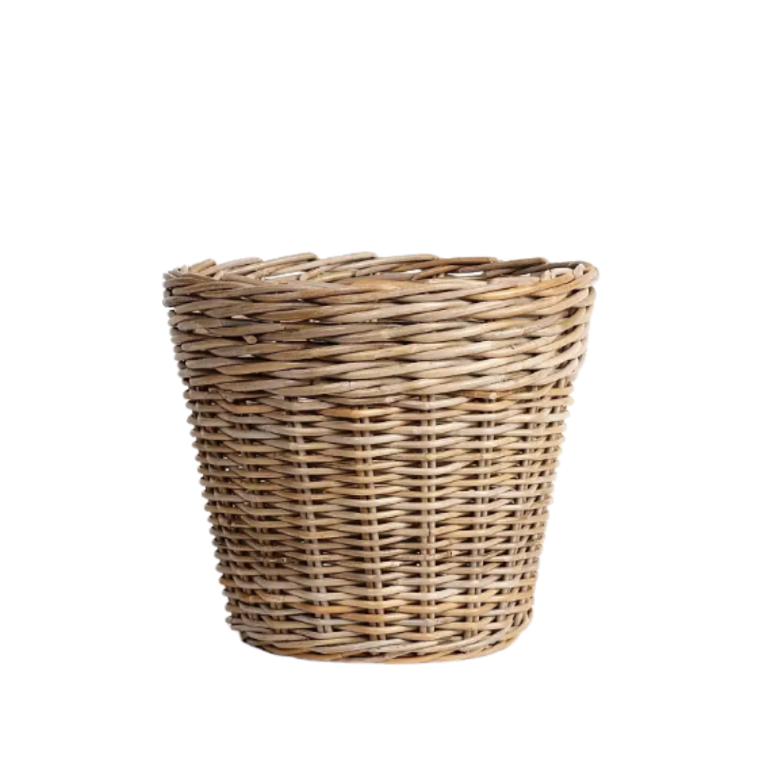 Rattan Classic Round Planter Basket