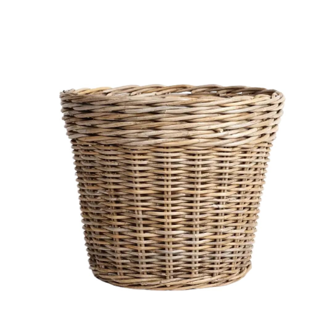 Rattan Classic Round Planter Basket