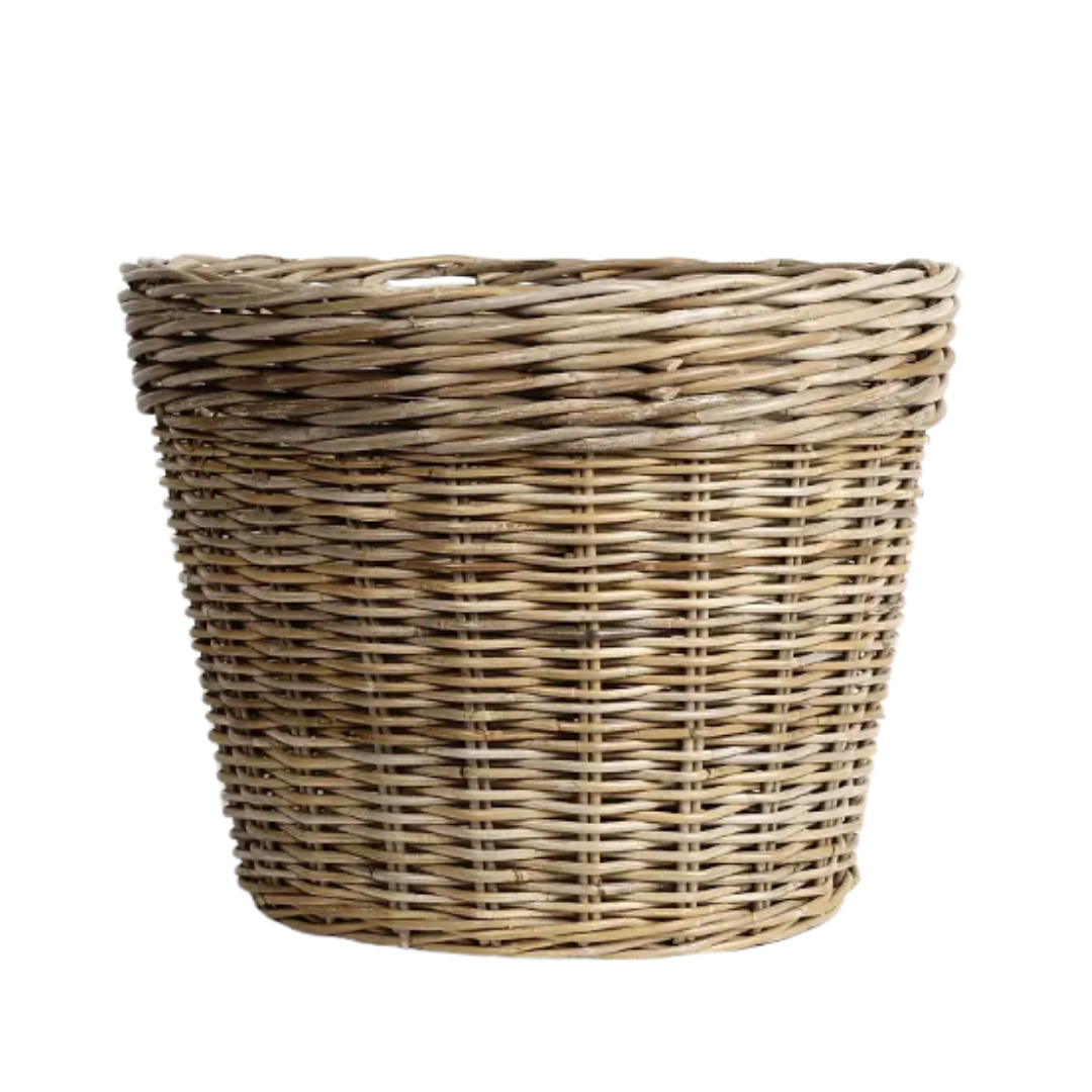 Rattan Classic Round Planter Basket