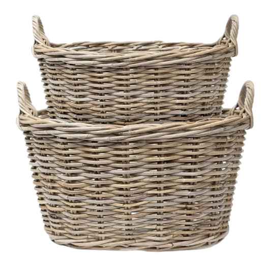 Rattan Oval Laundry Basket