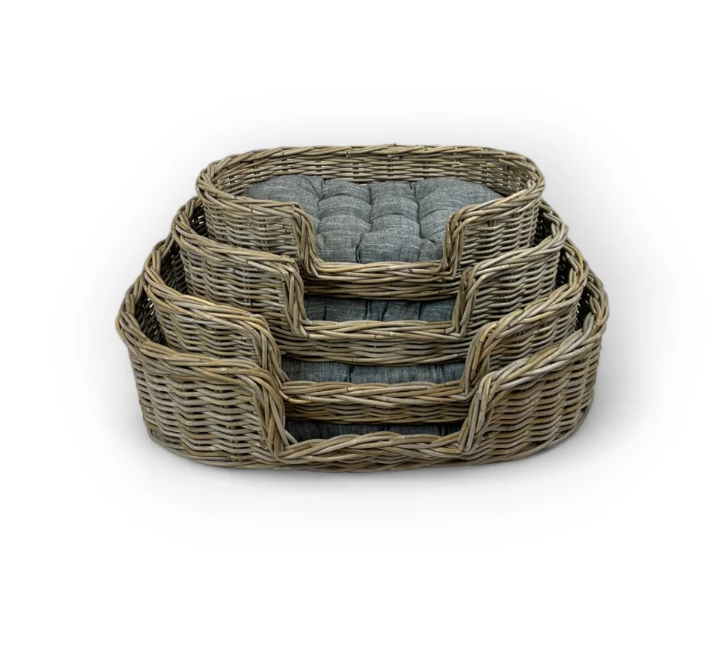 Rattan Oval Ped Beds XL to S