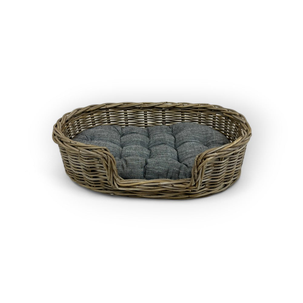 Rattan Oval Pet Bed