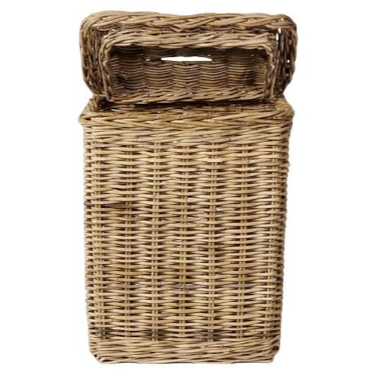 Rattan Tall Rectangular Laundry Basket