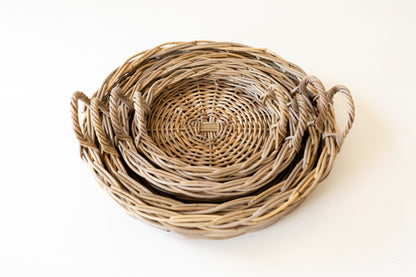 Rattan Tray Kubu Grey