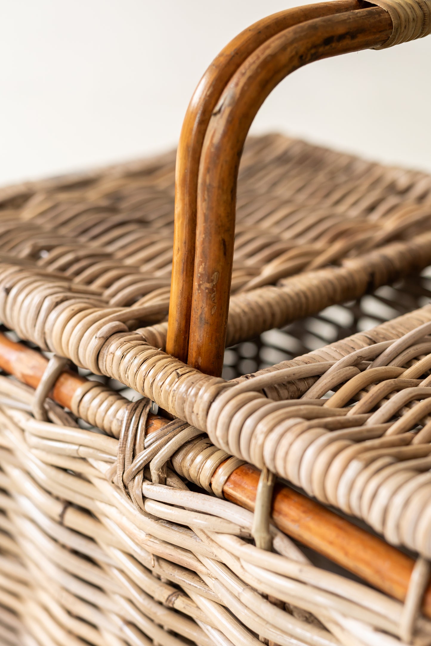 Bamboo and Rattan Picnic Basket