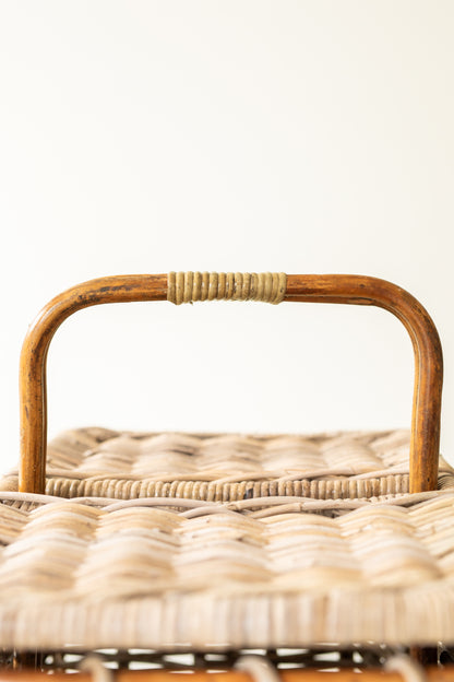 Bamboo and Rattan Picnic Basket