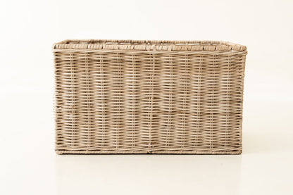 Wicker Tall Rectangular Basket