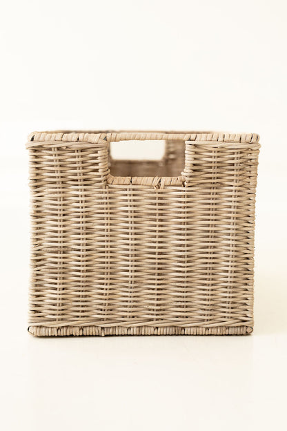 Wicker Tall Rectangular Basket