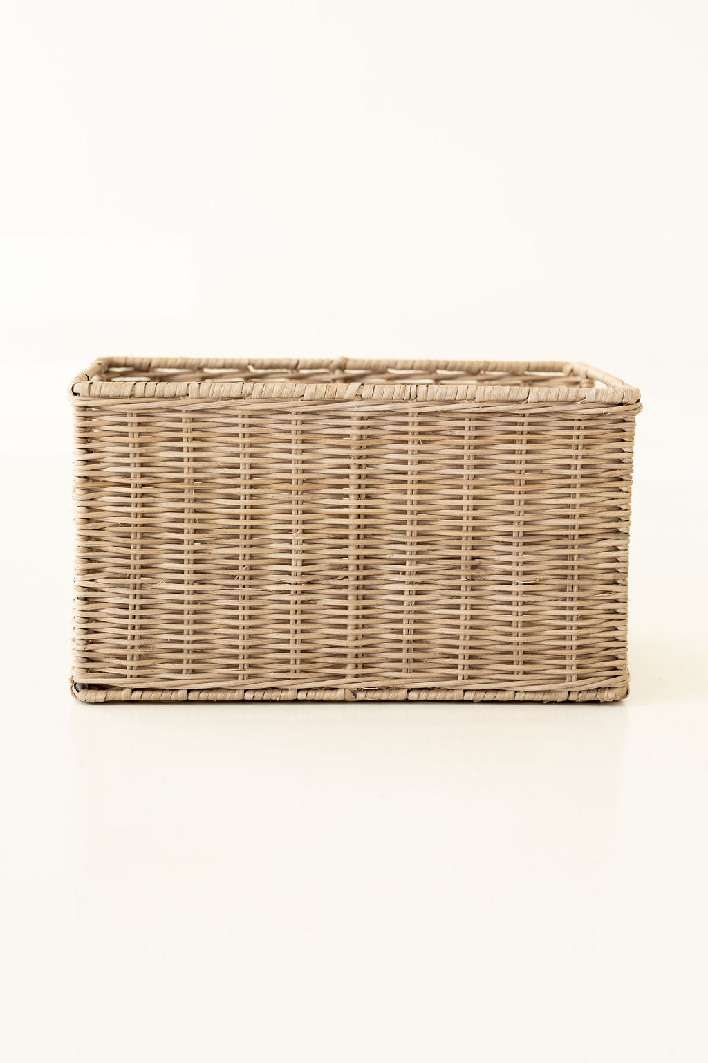 Wicker Tall Rectangular Basket