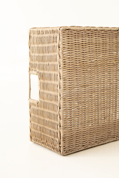 Wicker Shallow Rectangular Basket
