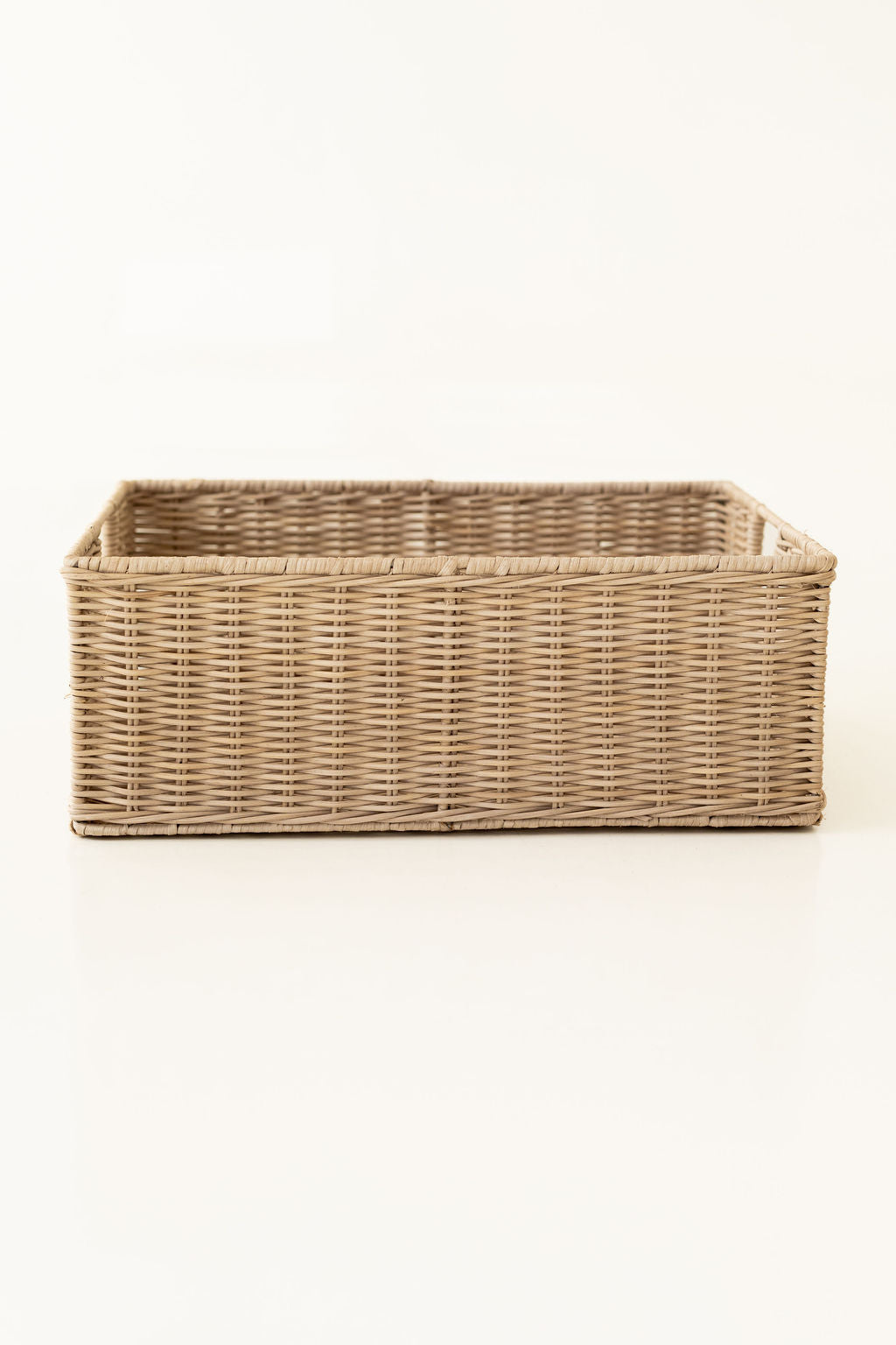 Wicker Shallow Rectangular Basket