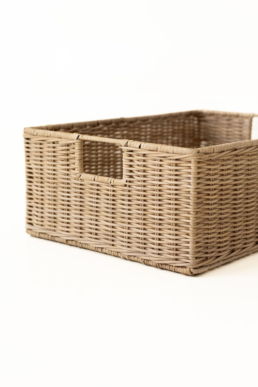 Wicker Shallow Rectangular Basket
