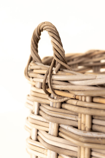 Rattan Rounded Oval Storage Basket