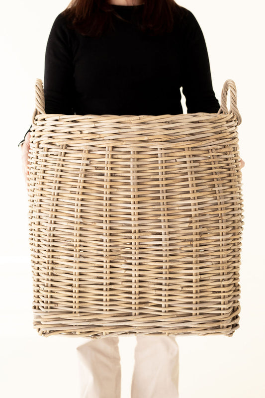 Rattan Paper Bag Basket