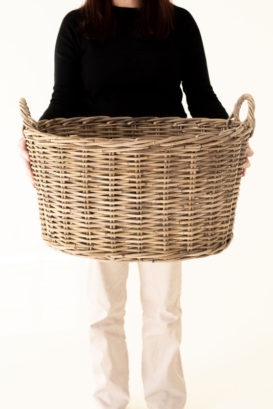 Rattan Oval Laundry Basket