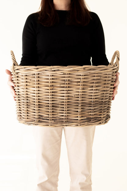 Rattan Oval Laundry Basket