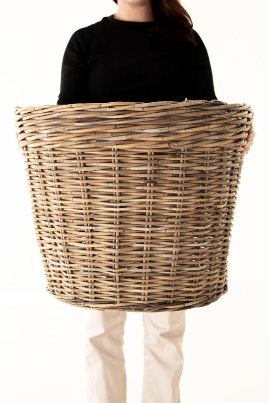 Rattan Classic Round Planter Basket