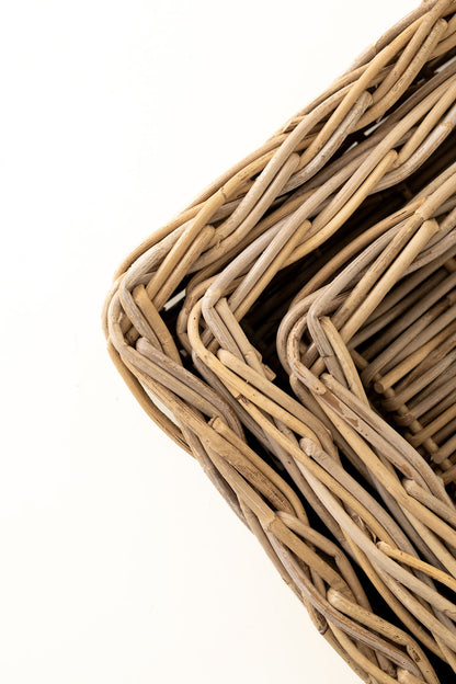 Rattan Square Tray - No Handles