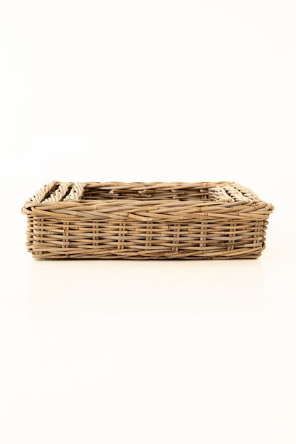 Rattan Square Tray - No Handles