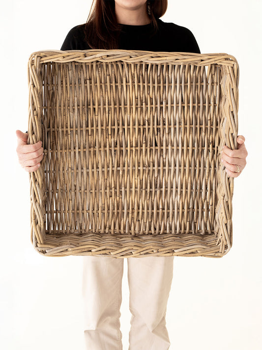 Rattan Square Tray - No Handles