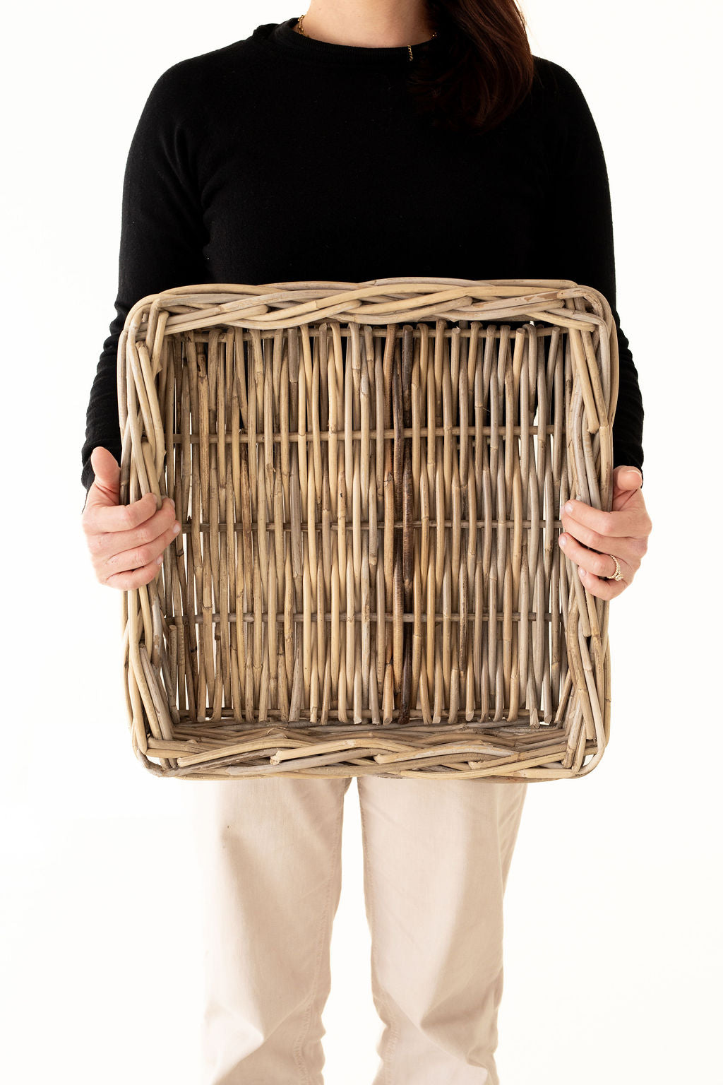 Rattan Square Tray - No Handles