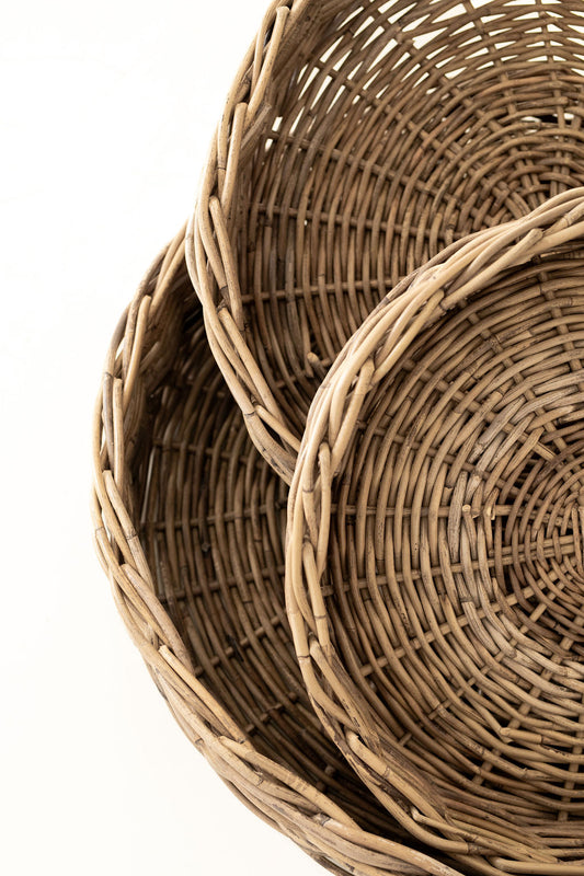 Rattan Round Tray - No Handles