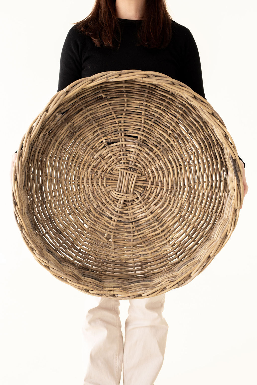 Rattan Round Tray - No Handles