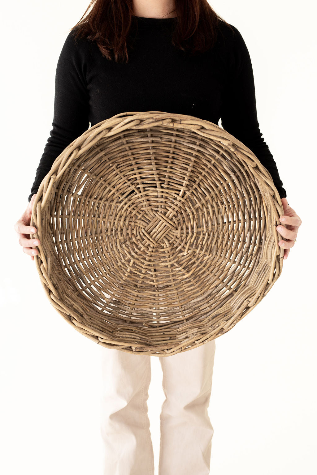 Rattan Round Tray - No Handles