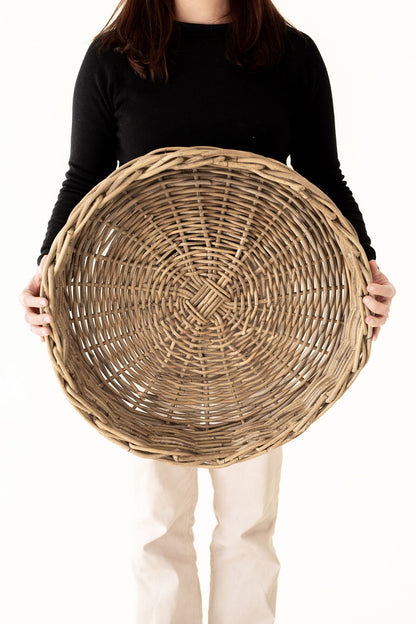 Rattan Round Tray - No Handles