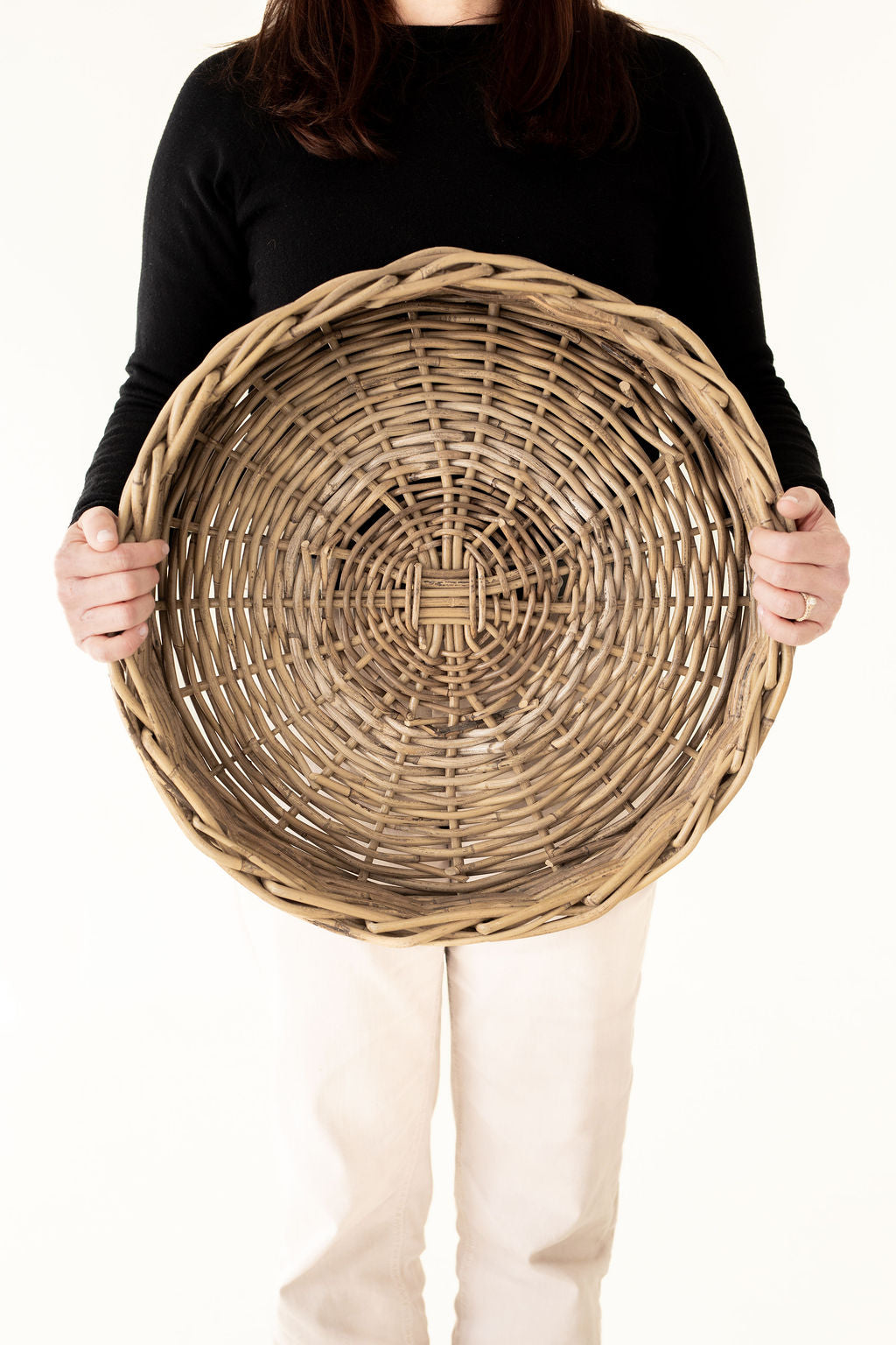 Rattan Round Tray - No Handles