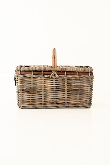 Bamboo and Rattan Picnic Basket