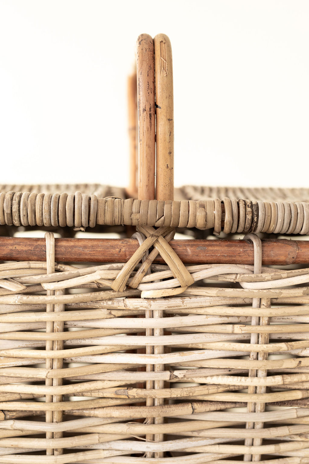 Bamboo and Rattan Picnic Basket
