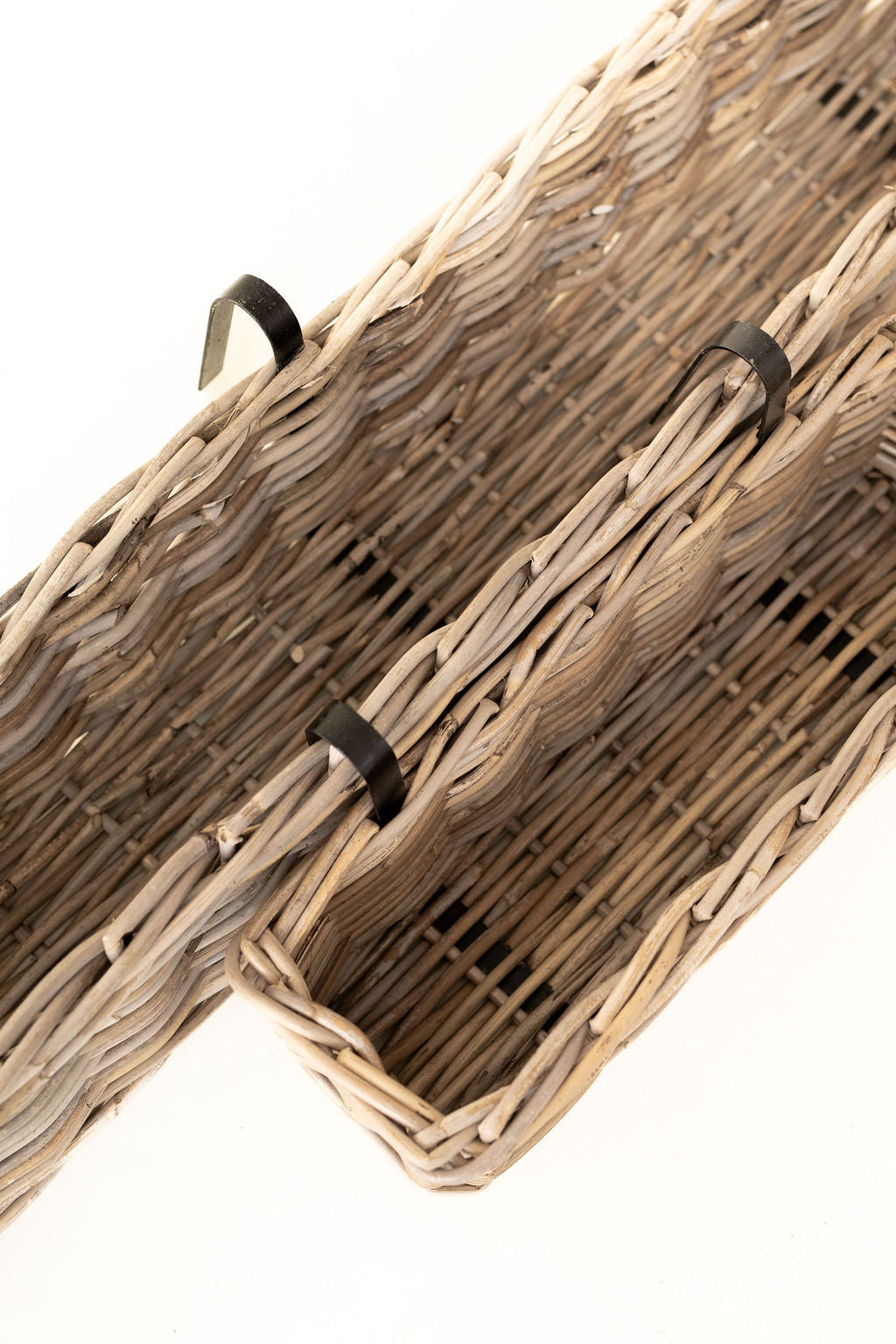 Rattan Balcony Flower Baskets