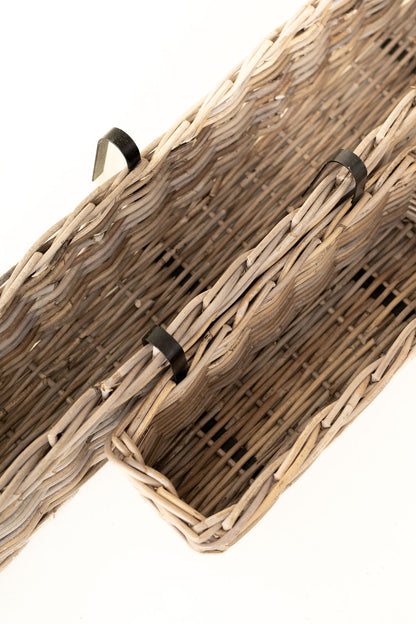 Rattan Balcony Flower Baskets