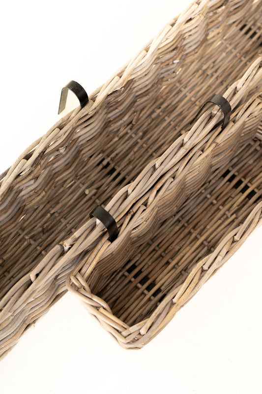 Rattan Balcony Flower Baskets