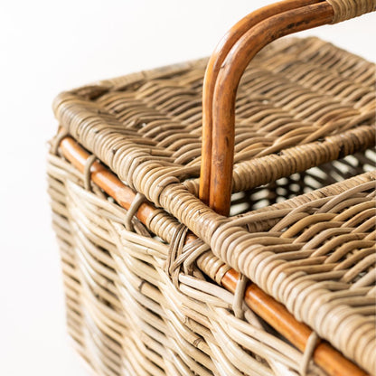 Bamboo and Rattan Picnic Basket