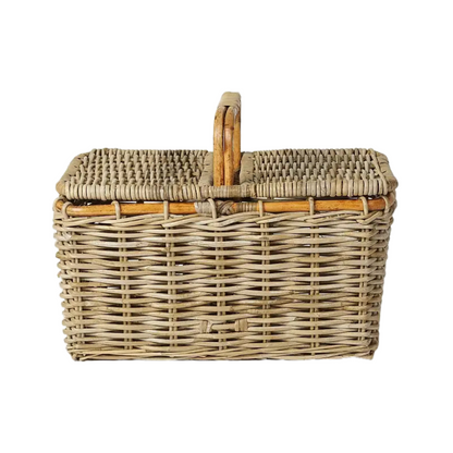 Bamboo and Rattan Picnic Basket