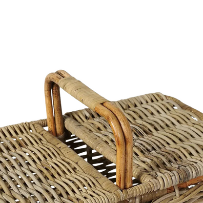 Bamboo and Rattan Picnic Basket