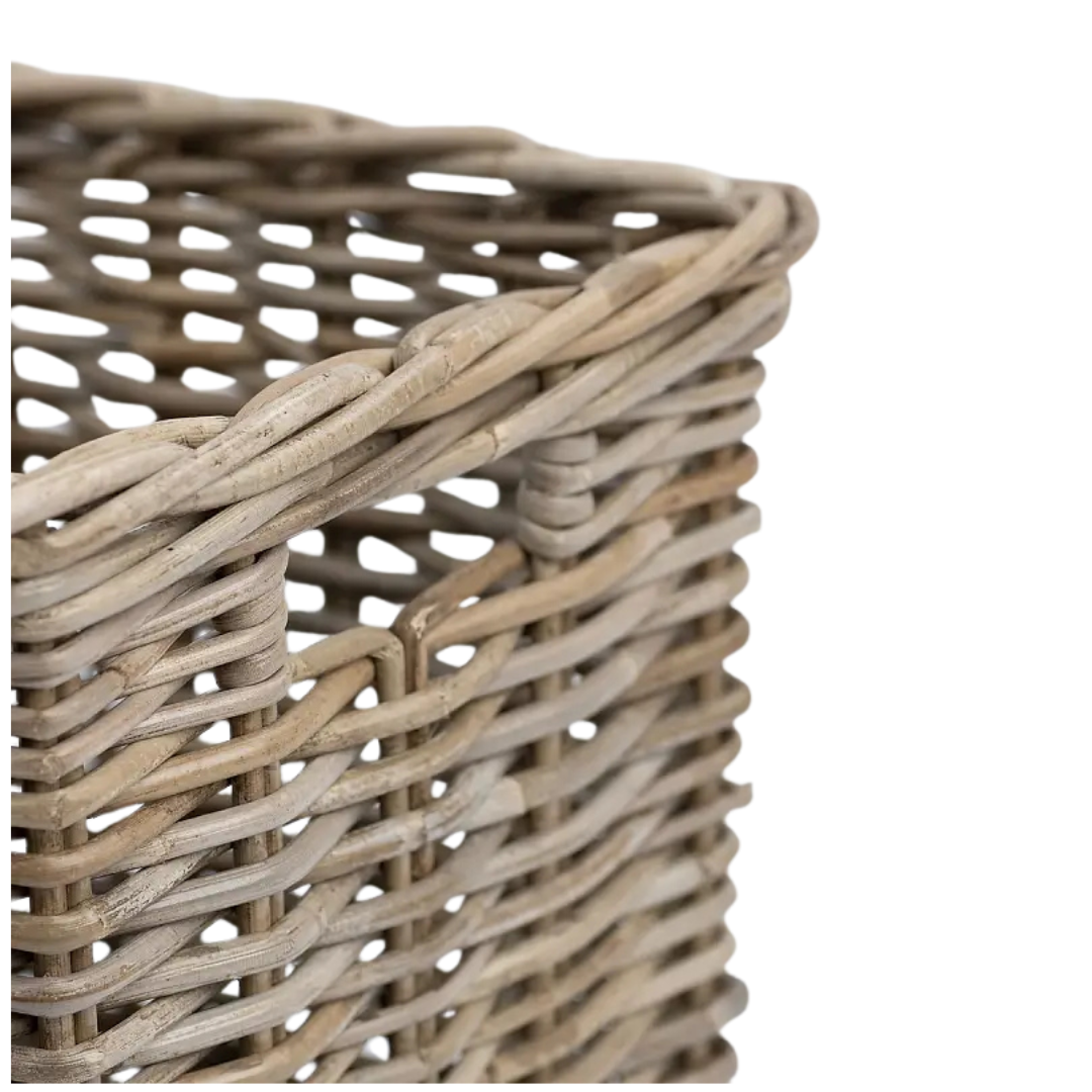 Rattan Square Kubu Grey Storage Baskets