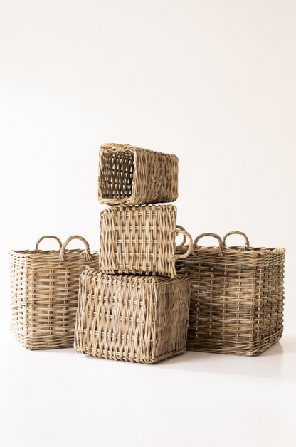 Rattan Square Kubu Grey