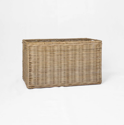 Wicker Tall Rectangular Basket