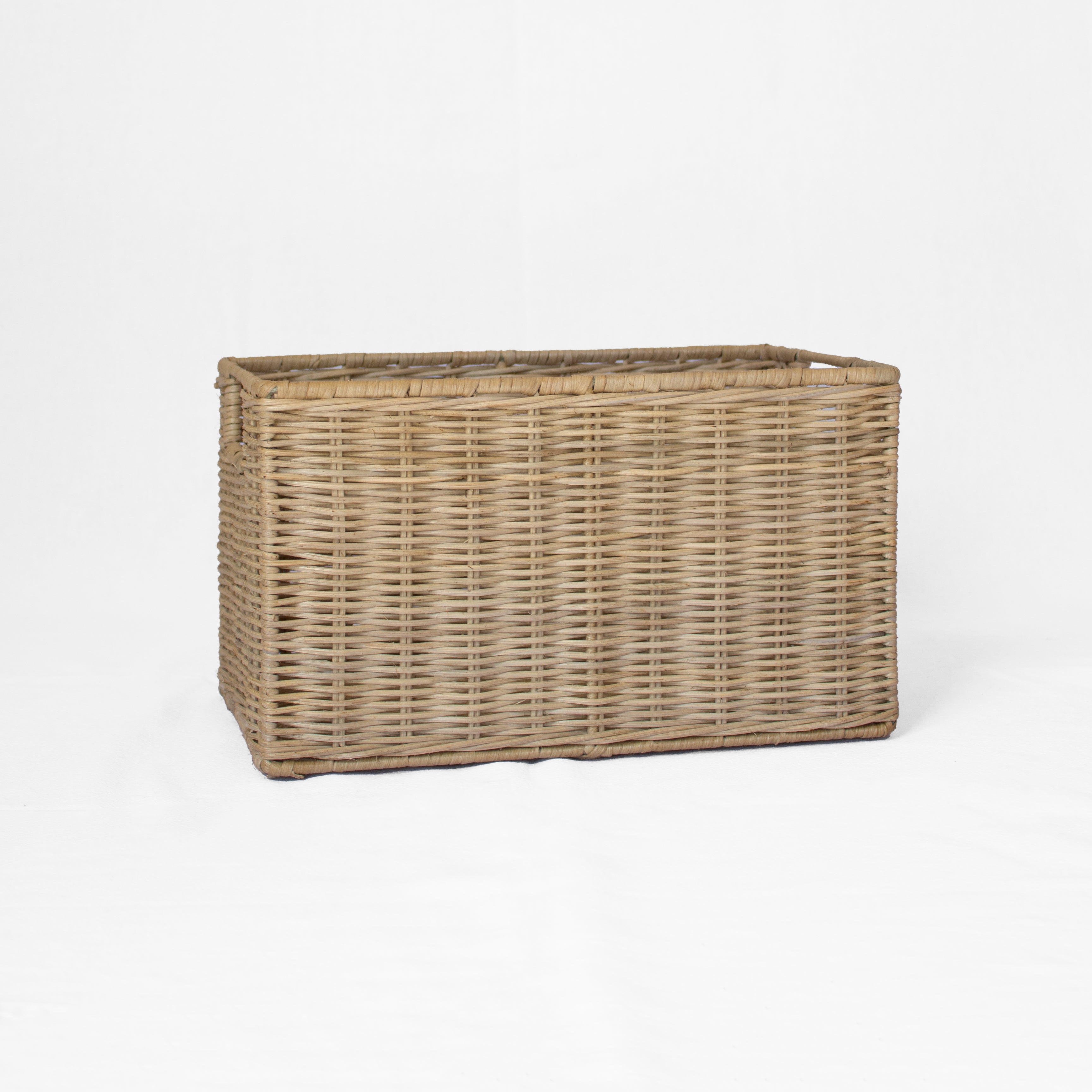 Rattan Rectangle Storage Basket Natural Basketly