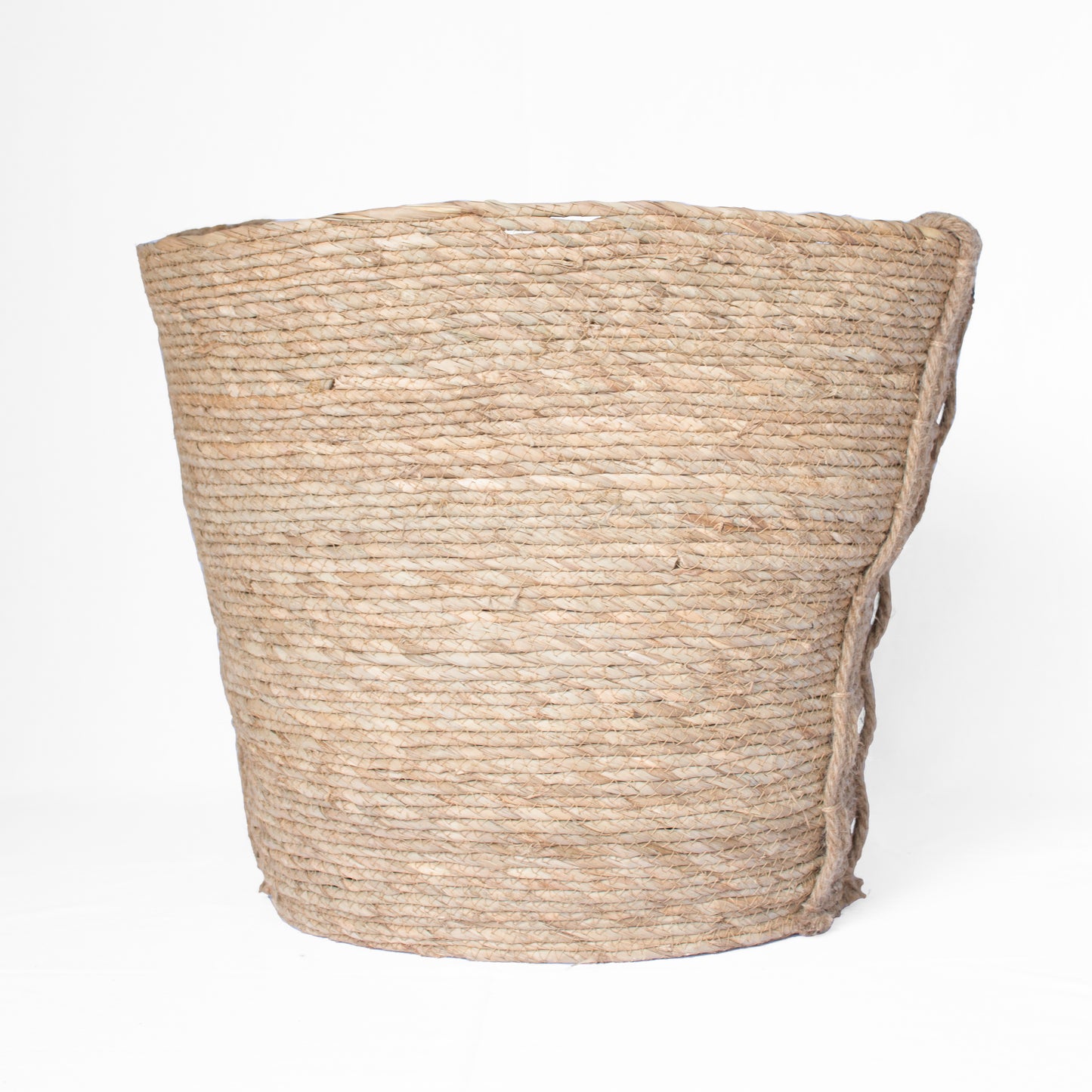 Oval Natural Grass Woven Basket with Grass Handle