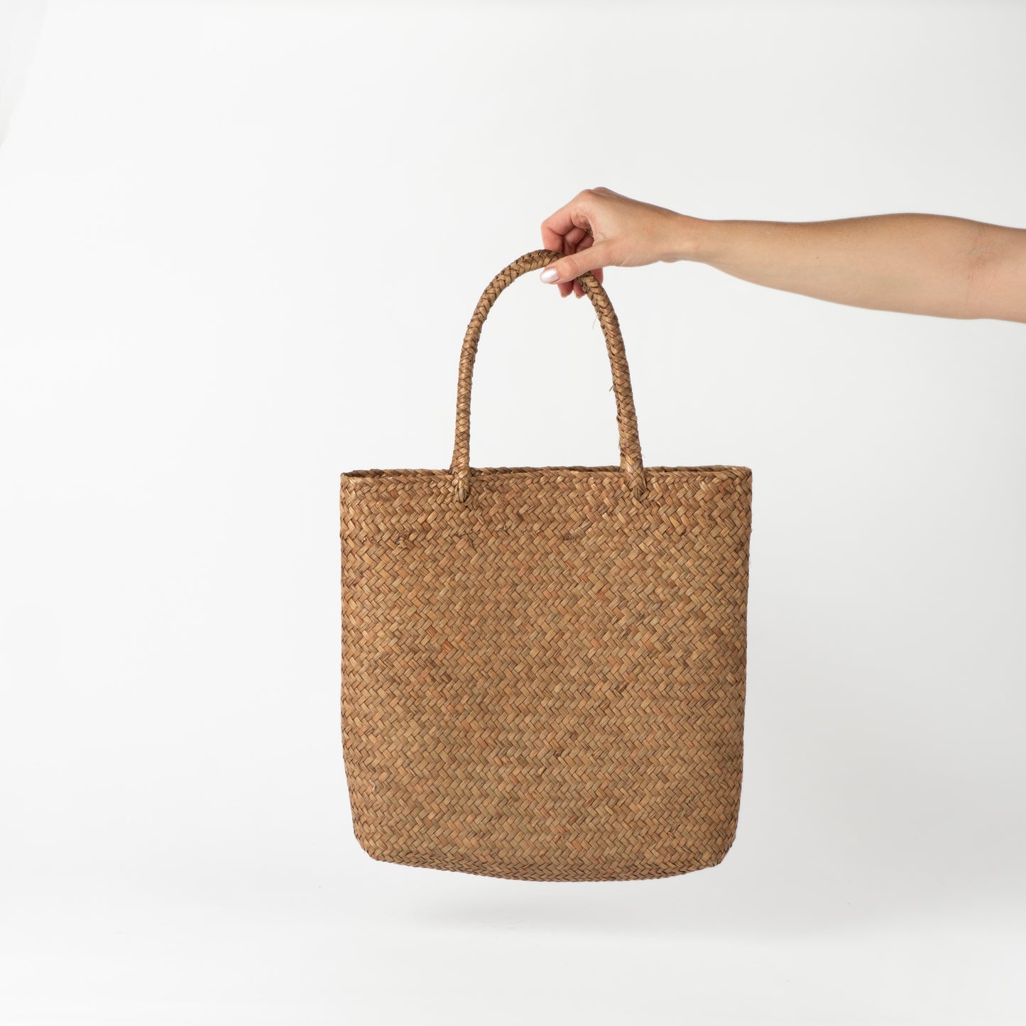 Seagrass woven shopper tote bag