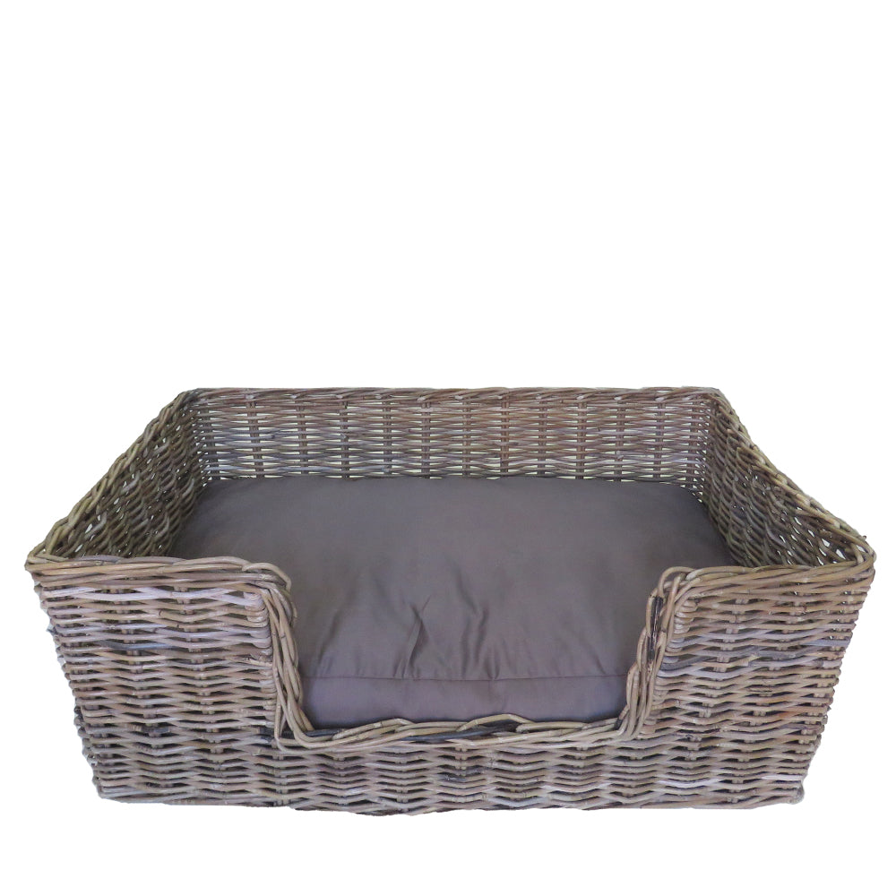 Rattan Pet Bed with Pillow