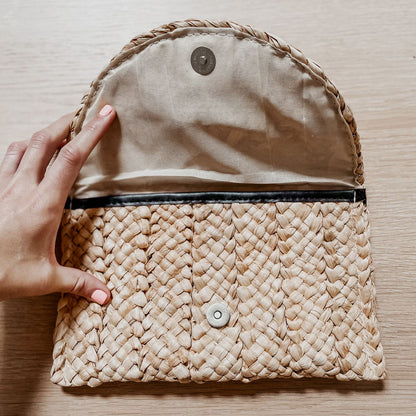 Hadly Natural Woven Clutch