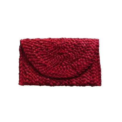 Hadly Red Woven Clutch