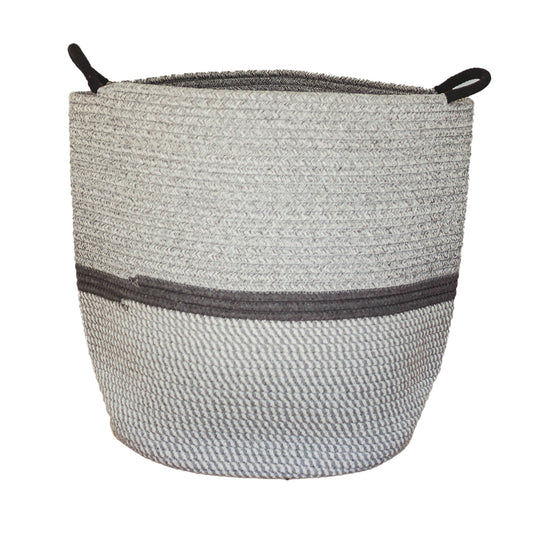 Grey Two-tone Cotton Basket